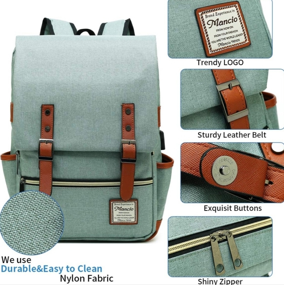 NWOT USB Charging Laptop Backpack - Picture 4 of 6